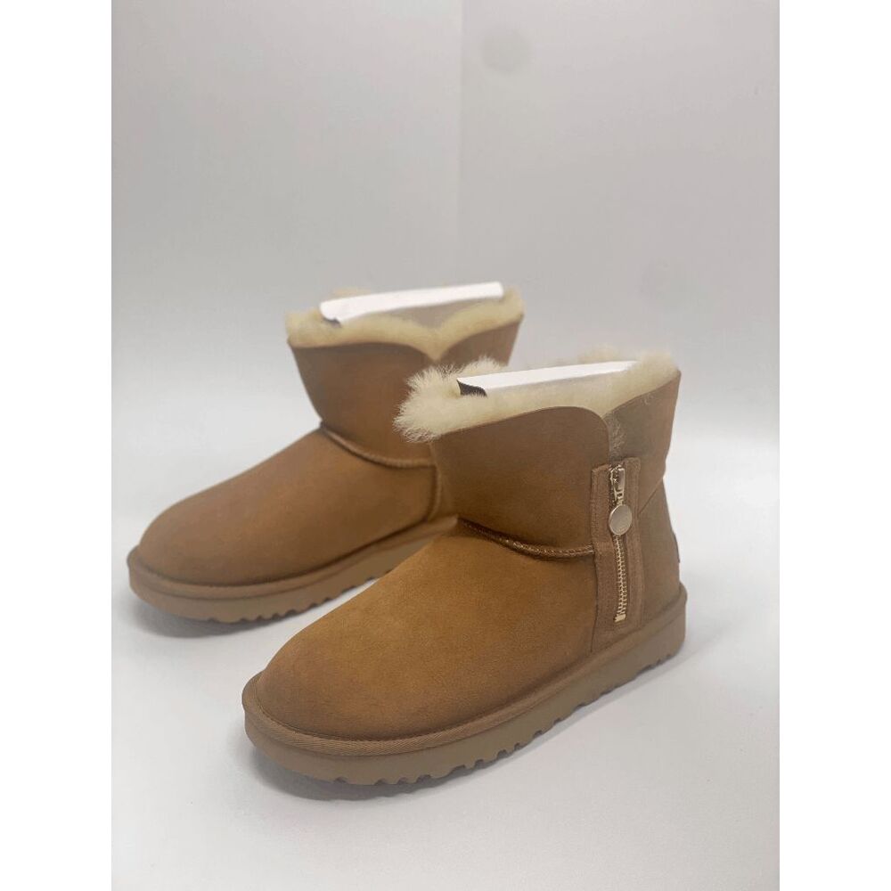 UGG Women's Bailey Zip Mini Boots - Chestnut 8M